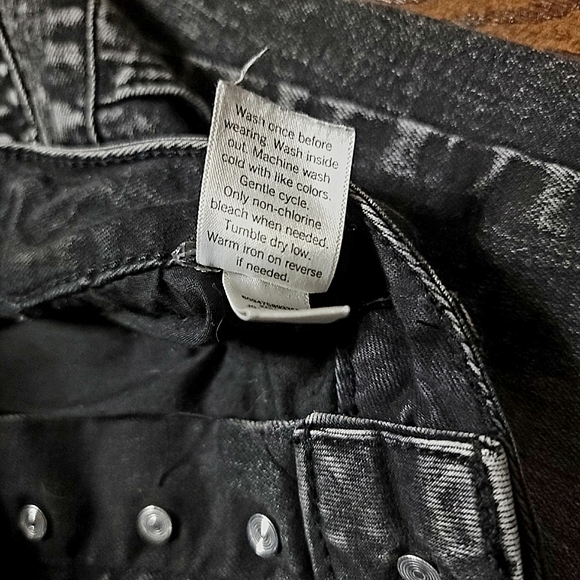 SO EUC Black Acid Wash Super High Rise Stretch Skinny Jean Jeggings - SIZE 4 - Picture 9 of 9